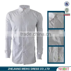 2017 Formal White New Brand Autumn Oxford Button- Down Collar Mens Slim Fit Warm Fashion Shirt thumbnail-1