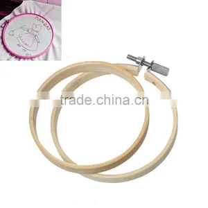 Craft Tools Cross Stitch Supplies Circle Round Natural Bamboo Embroidery Hoops thumbnail-3