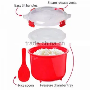 High-heat Resistance Cookware PP Rice Cooker Microwave 2 Minute Rice Steamer thumbnail-1