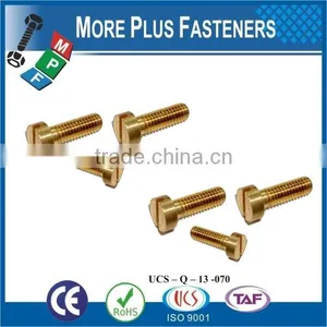 Made in Taiwan High Quality Carbon Steel Copper DIN 84 Saw Slot Drive Cheese Head Machine Metric Bolts thumbnail-4