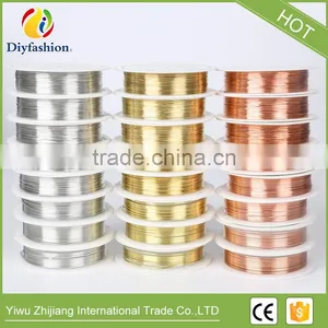 0.25 mm Silver Gold Plated Copper Wire Designs Beads Jewelry Making thumbnail-2