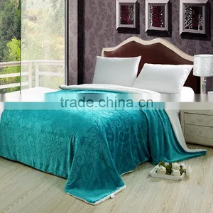 Large Pattern Variety of Colours Double Layers Embossed Flannel Blanket thumbnail-2