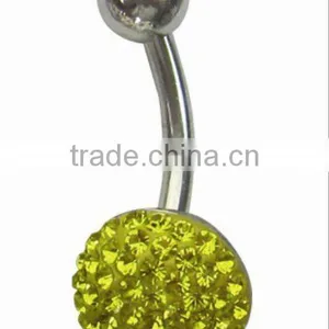 China Body Jewelry Naval Ring Lemon Yellow thumbnail-1