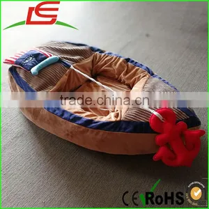High Quality Stuffed Plush Pet Toy Boat Shaped Dog Bed thumbnail-3