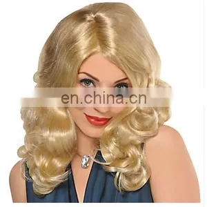 New Fashion Popular Womens Curly Blonde Wig FW2111 thumbnail-1