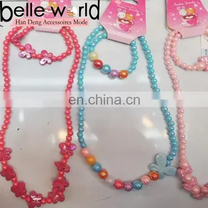 Fashion Children's Beaded Necklace and Bracelet Sets thumbnail-1