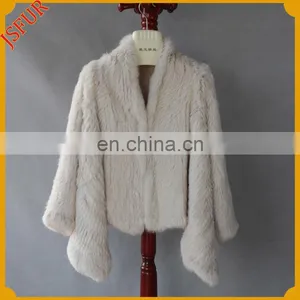 Wholesale Top Quality Fashion Warm Rabbit Fur Coat Women thumbnail-1