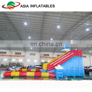Commercial Big Inflatable Ocotpus Water Park Slide With Pool Used On Land thumbnail-3