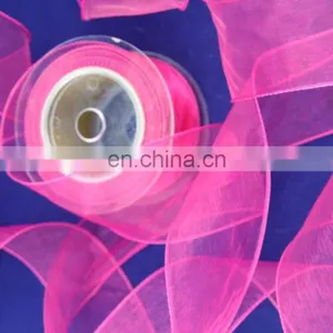 Solid Color Organza Ribbon Many Colors for You to Choose Birthday Gift Packing thumbnail-1