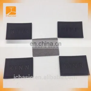 Fashion Design Custom pu Materials Jeans Leather Sewing Labels for Clothing thumbnail-1