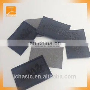 Fashion Design Custom pu Materials Jeans Leather Sewing Labels for Clothing thumbnail-4
