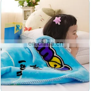 100%polyester Cheap Korean Fleece Knitted Custom Soft Printing Blanket thumbnail-4