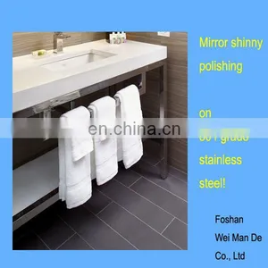 Double Sink Metal Washstand Base for King Room of Hotel thumbnail-3