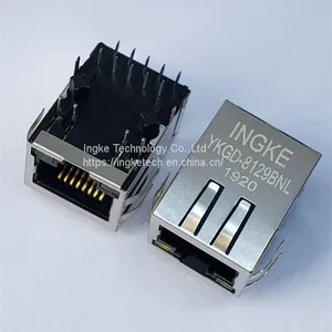 Ingke YKGD-8129BNL Direct Substitute 7499111121A 1 Port Gigabit 45 RJ45 Jacks With Integrated Magnetics thumbnail-1