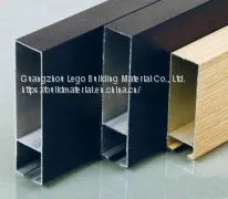 Original Ecological Wood Grain Home Towns Curved Aluminum Square Pass Green Manufacturer thumbnail-1