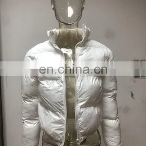 Hot 2020 Women Winter Bright Metal Short PU Jackets And Coats For Women thumbnail-6