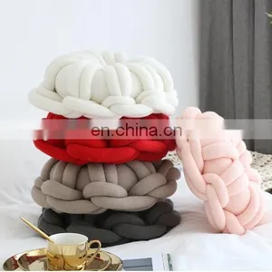 New Fashion Large Donut Cushion Cotton Tube Yarn Braid Yarn Pillow thumbnail-4