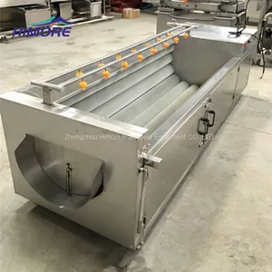 Automatic Ginger Sweet Potato Washing Peeling Machine With Brush Roller Cleaning thumbnail-4