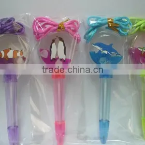 Promotional Acrylic Liquid Ballpoint Pen With Floater and LED Light Inside thumbnail-1