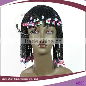 Short Fake Synthetic Party Dress Hair Braid & Bead Wig thumbnail-1