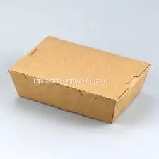 1200ml Disposable Salad Food Packing Fruit Square Kraft Paper Box Portable Reusable Stackable thumbnail-1