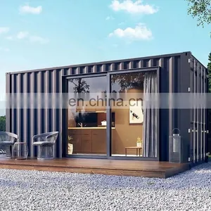 20 Feet Prefabricated House Green Wooden Garden Little House thumbnail-3