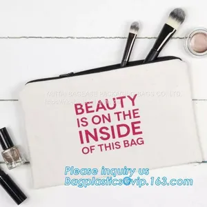 Professional Cosmetic Bag Canvas Zipper Pouch Wholesale, Private Label Makeup Bag, Canvas Bag With Zipper Bagplastics thumbnail-5