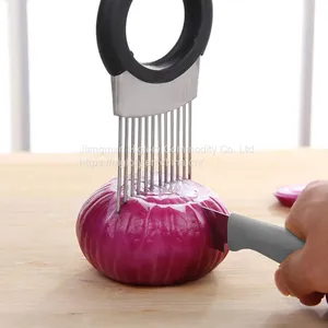 Onion Holder/chopper Stainless Steel Chopper Fruit & Vegetable Tools Home Kitchen Black & Silver All-season High Grade Support thumbnail-5