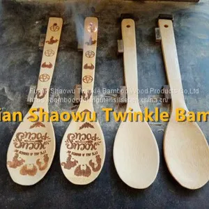 Halloween Kitchenware Original China Twinkle Bamboo Utensil Set Burned thumbnail-2
