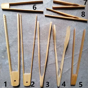 Wholesale Bamboo Feeding Tweezers/ Bamboo Tong for Pet Bamboo Wooden Kitchen Tool thumbnail-2