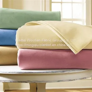 Woven Woolen Polyester Fire-resistant Hospital Blanket thumbnail-1