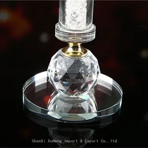 Single Head Crystal Candle Holder Clear Wedding Crystal Glass Candle Holders For Wedding Table Decoration thumbnail-4