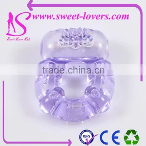 Cock Ring Sex Toys Jelly Penis Ring for Him Orgasm Ring Vibrating Mood Ring thumbnail-1
