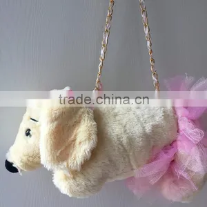 Custom Lovely Stuffed Plush Dog Toy Bag for Babies and Kids thumbnail-4