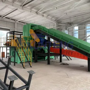 Advanced Electric Portable Coconut Husk Leaf Tire Shredder Tire Recycling Plant Baler Machine Production Line thumbnail-2