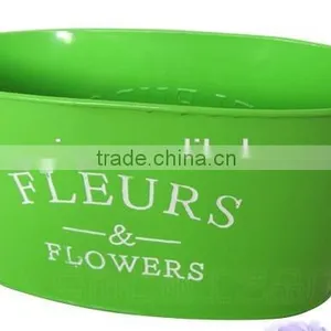 CCGB-G110 New Available Bigger Oval Metal Flower Bucket, Garden Bucket, Creative Bucket thumbnail-1