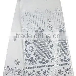 Mitaco White Embroidery George Lace African Silk George Lace for Wedding GP1006 thumbnail-1
