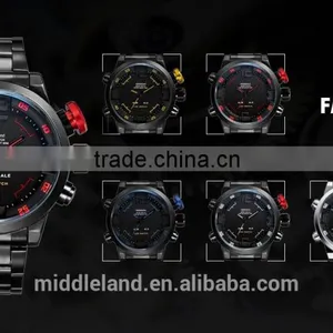 2015 MIDDLELAND Fashion Sport 3ATM Quartz Stainless Steel Wristwatch for Men thumbnail-4