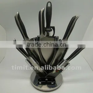 8pcs Stainless Steel Solid Handle Good Quality Kitchen Knife thumbnail-1