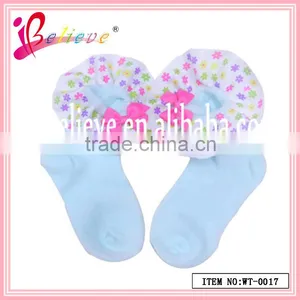 Made in China Good Quality Baby Products Fancy Ribbon Soft Cosy Socks for Baby (WT-0015) thumbnail-3