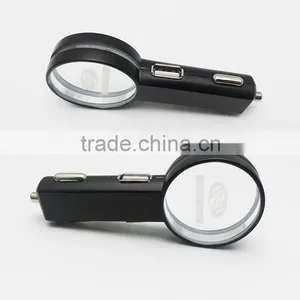 Factory OEM Latest Promotional Item Crystal USB Car Charger With Magnifying Lens for Car for IPhone for IPad for Smartphone thumbnail-1