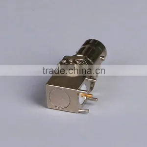 Female Gender BNC Right Angle Pcb Mount rf Connector thumbnail-1