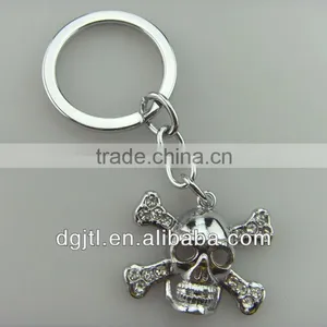 Fashion Metal Crystal Skull Keychain thumbnail-1