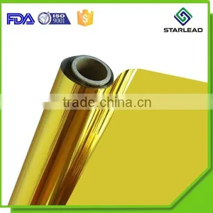 Matte Finish Colored Polyester Film Gold Metalized PET Film Golden Film Roll Quality Choice thumbnail-4