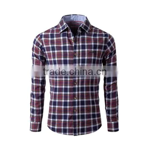 Designer Stylish Cotton Check Shirts for Men Long Sleeve Shirts thumbnail-4