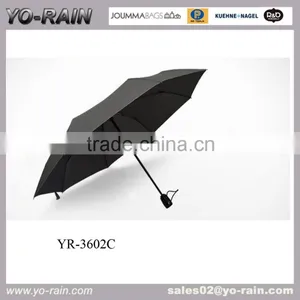 Customized 21" 8 Ribs 3 Fold Polyester Sun Rain Business Windproof Umbrella thumbnail-1