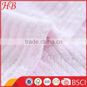 Embroidered Coral Fleece Baby Blanket With Rib thumbnail-6