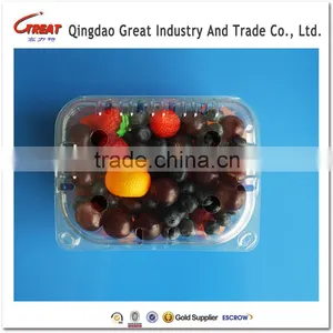 Disposable Blister Clamshells Punnet Fruit Packaging Tray for Grape 1000 Gram thumbnail-1