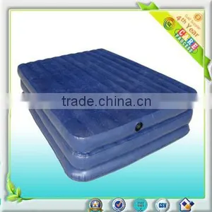 Inflatable Flocked Queen Size Pvc Air Bed With Pump Built in thumbnail-2