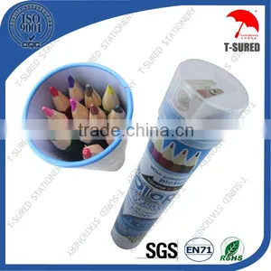 12 Pieces Muti Color Pencil Set With Tin Box With Sharpener thumbnail-2